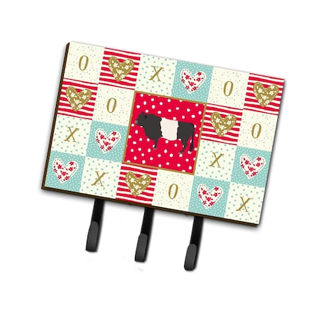 Carolines Treasures 6 x 2 x 9 in. Belted Galloway Cow Love Leash or Key Holder CK5258TH68